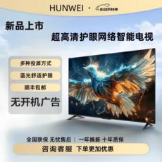 HUNWEI【100万人加购】液晶电视超高清智能语音电视 网络平板家用投屏彩电客厅老人小彩电会议室办公室 55英寸 智能网络语音版